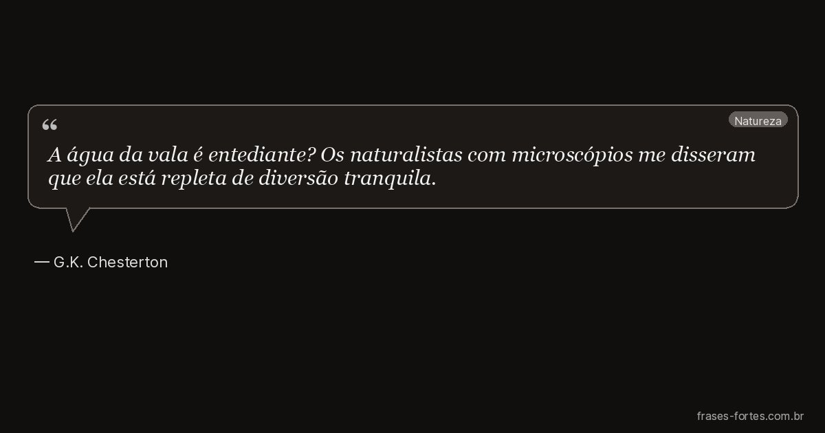 Frase de G.K. Chesterton