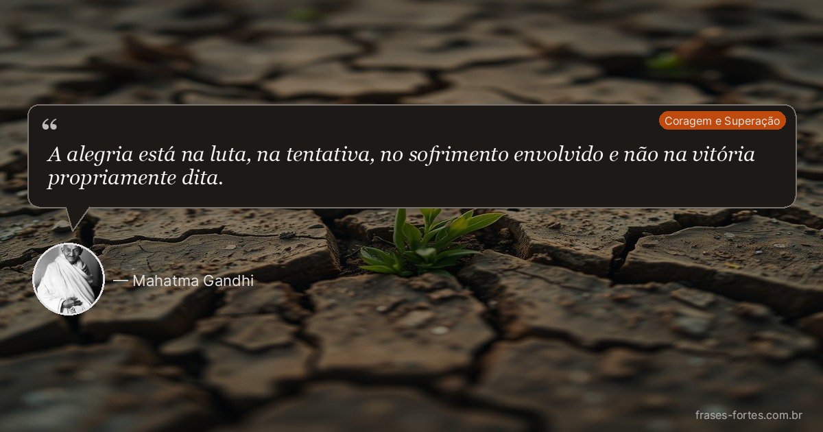 Frase de Mahatma Gandhi