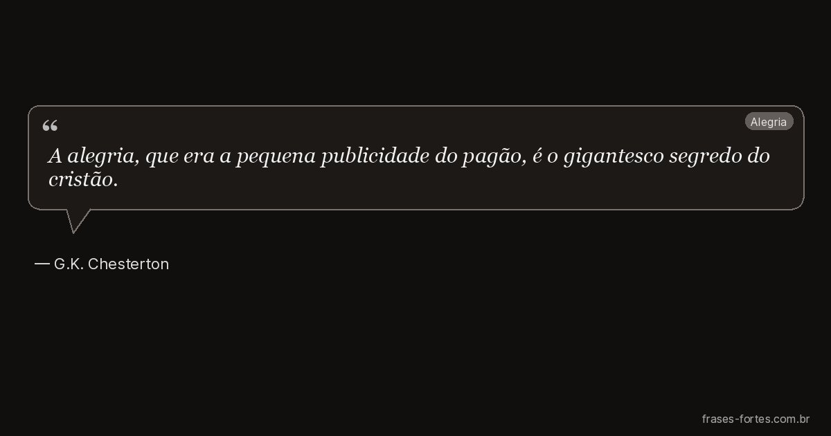 Frase de G.K. Chesterton