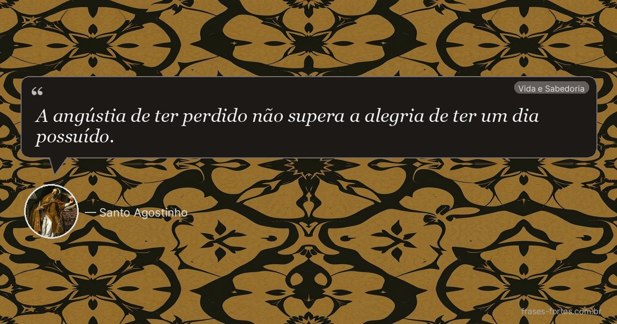 Frase de Santo Agostinho