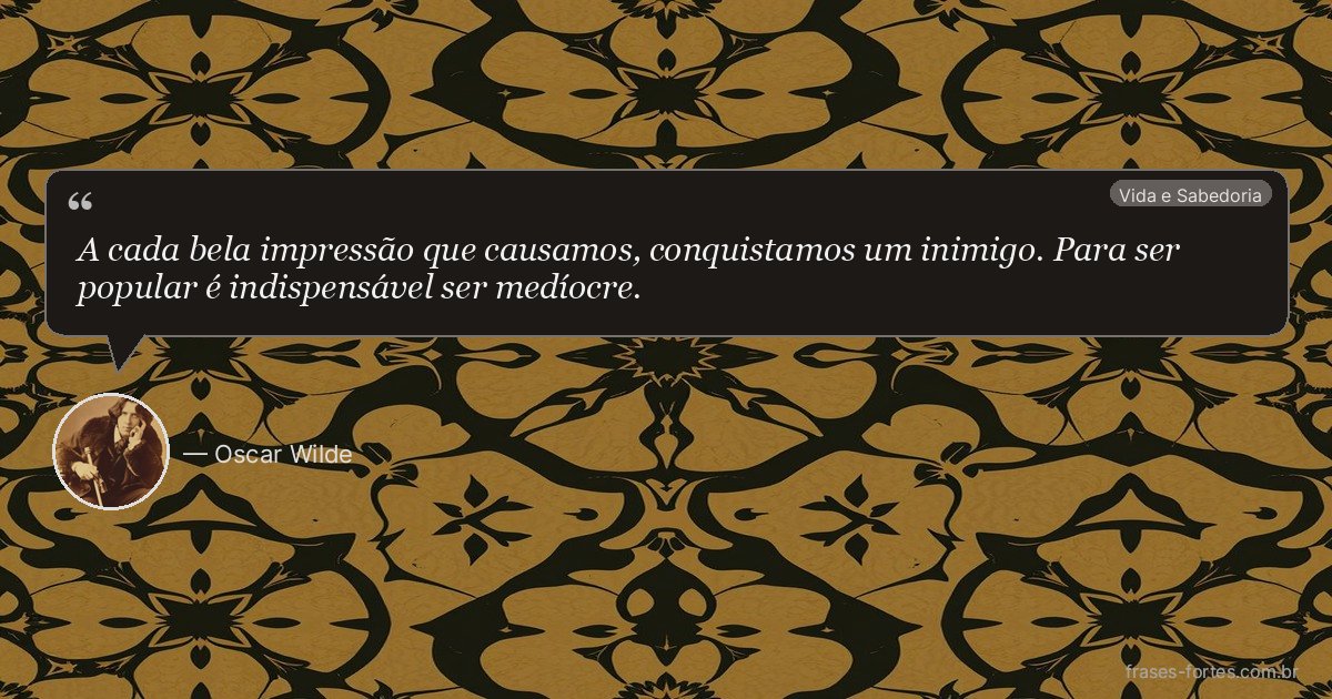 Frase de Oscar Wilde