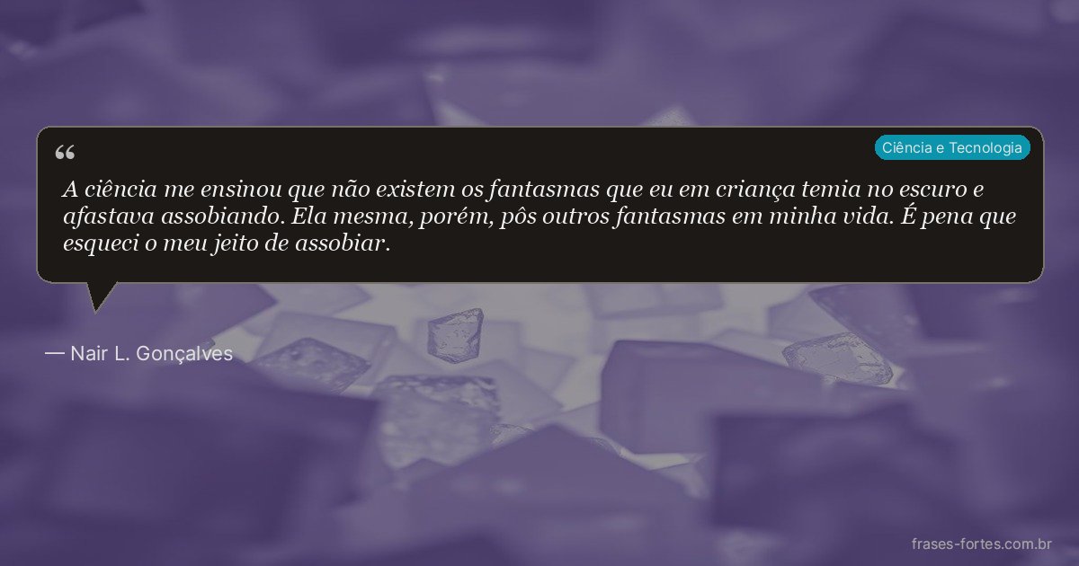 Frase de Nair L. Gonçalves