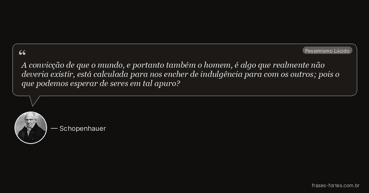 Frase de Schopenhauer