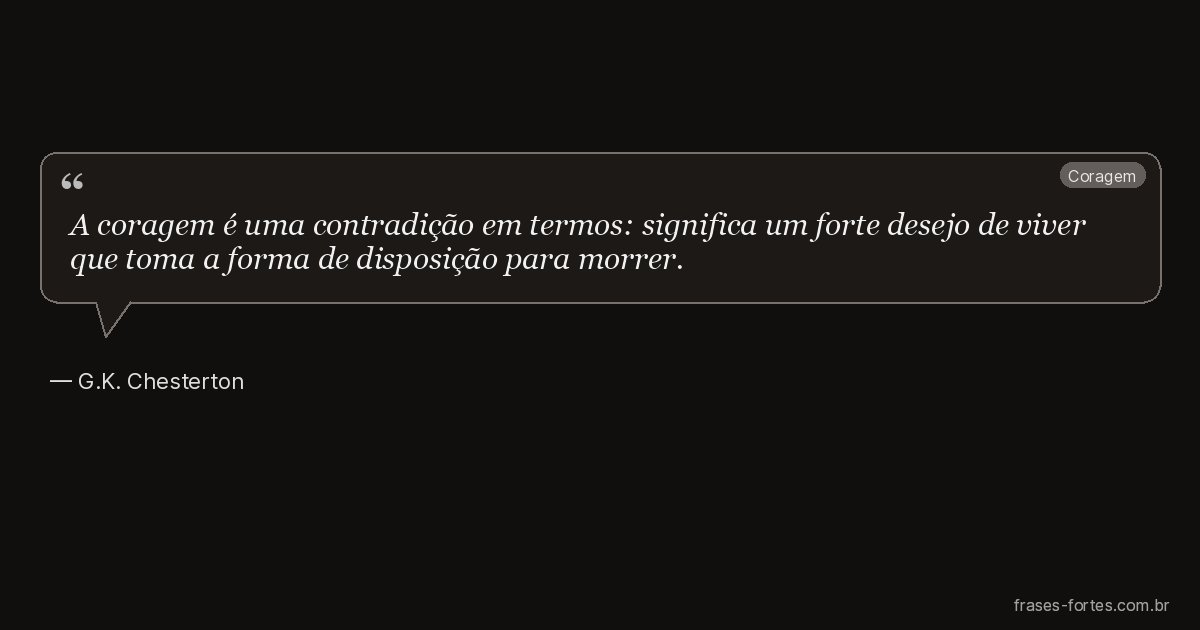 Frase de G.K. Chesterton