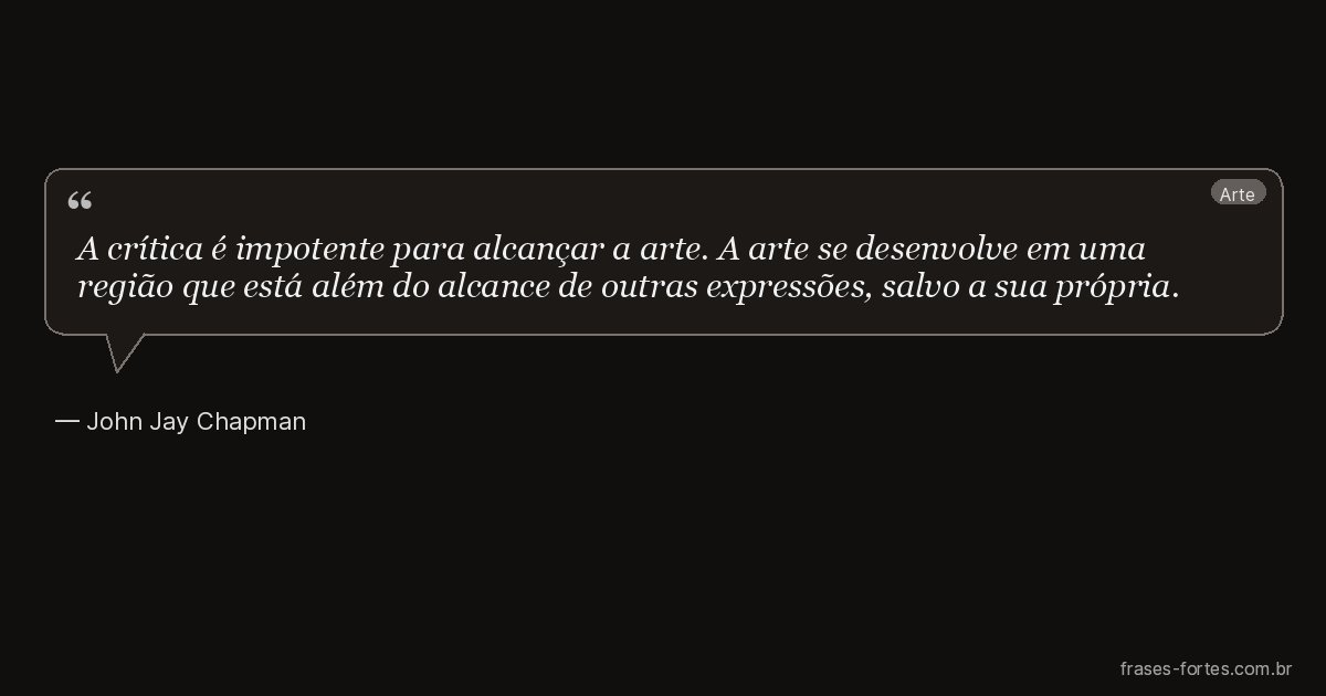 Frase de John Jay Chapman