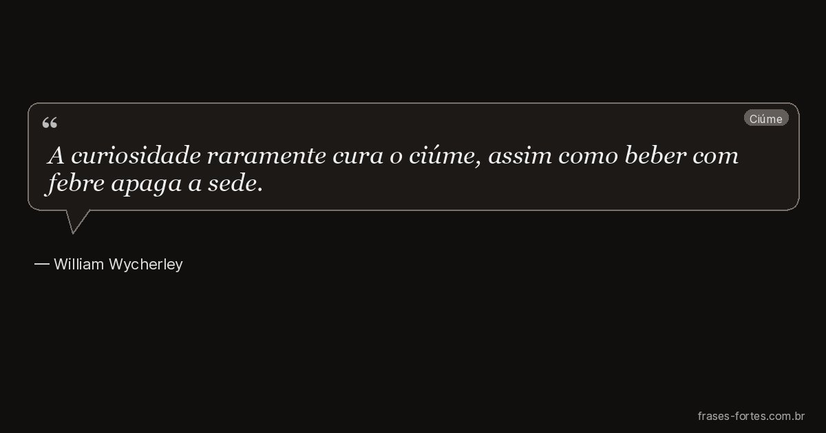 Frase de William Wycherley