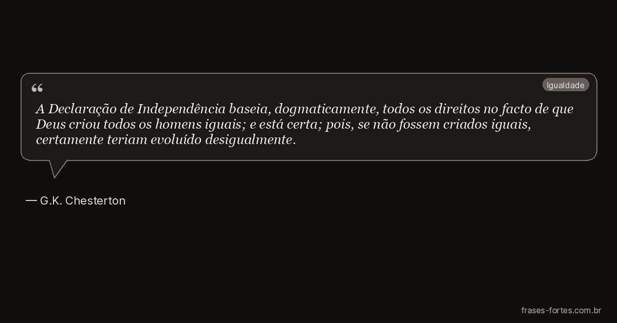 Frase de G.K. Chesterton