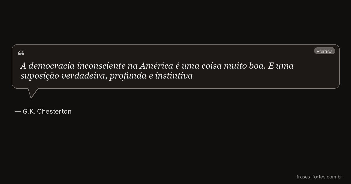 Frase de G.K. Chesterton