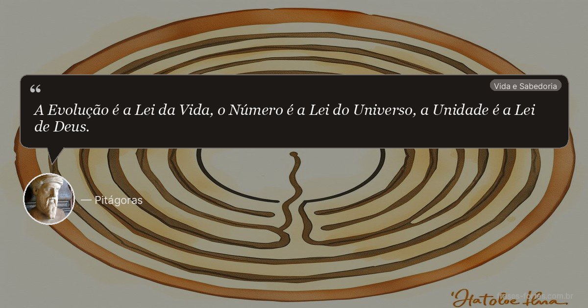 Frase de Pitágoras