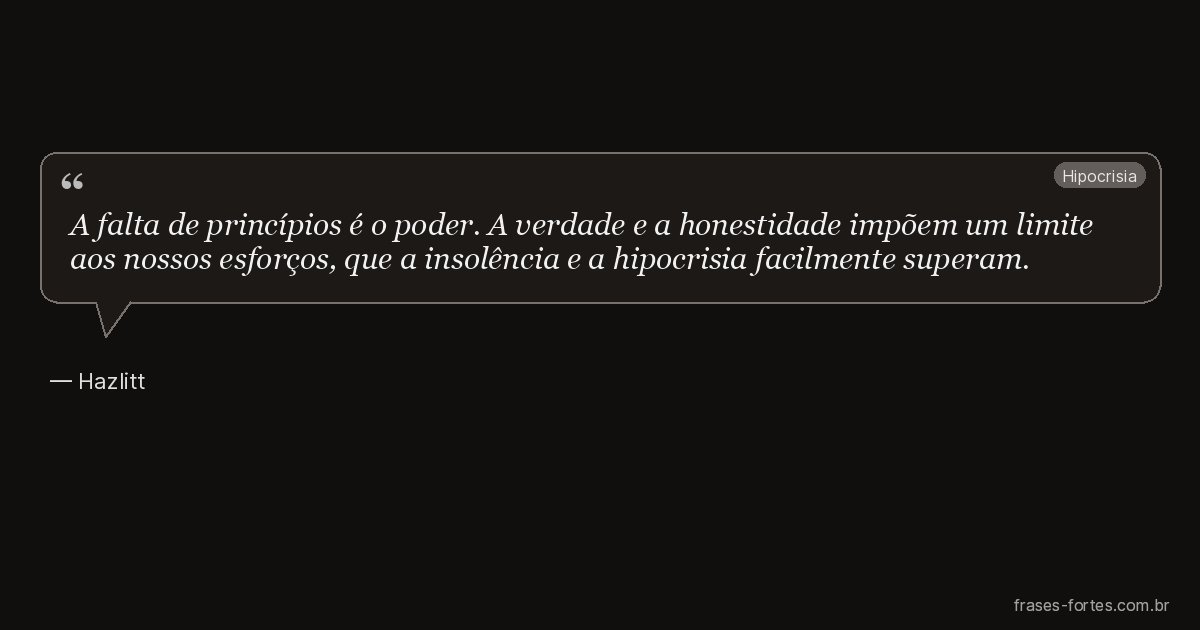 Frase de Hazlitt