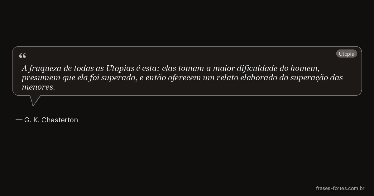 Frase de G. K. Chesterton