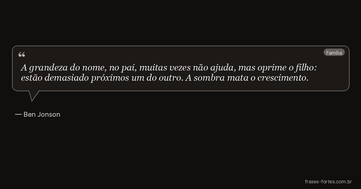 Frase de Ben Jonson