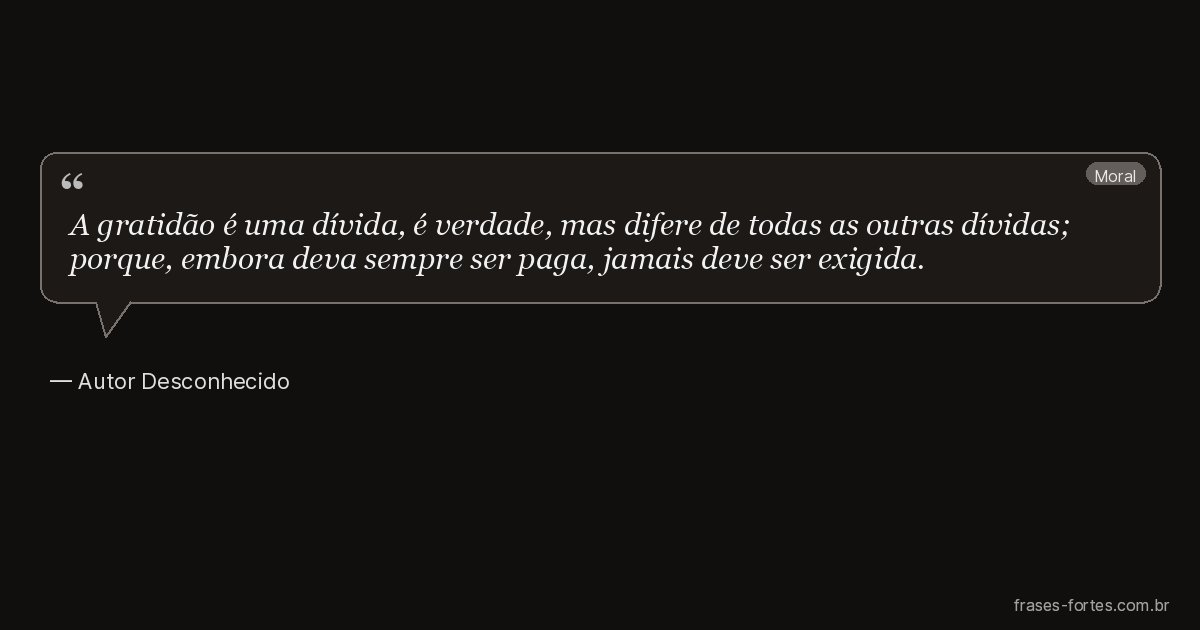 Frase de Autor Desconhecido