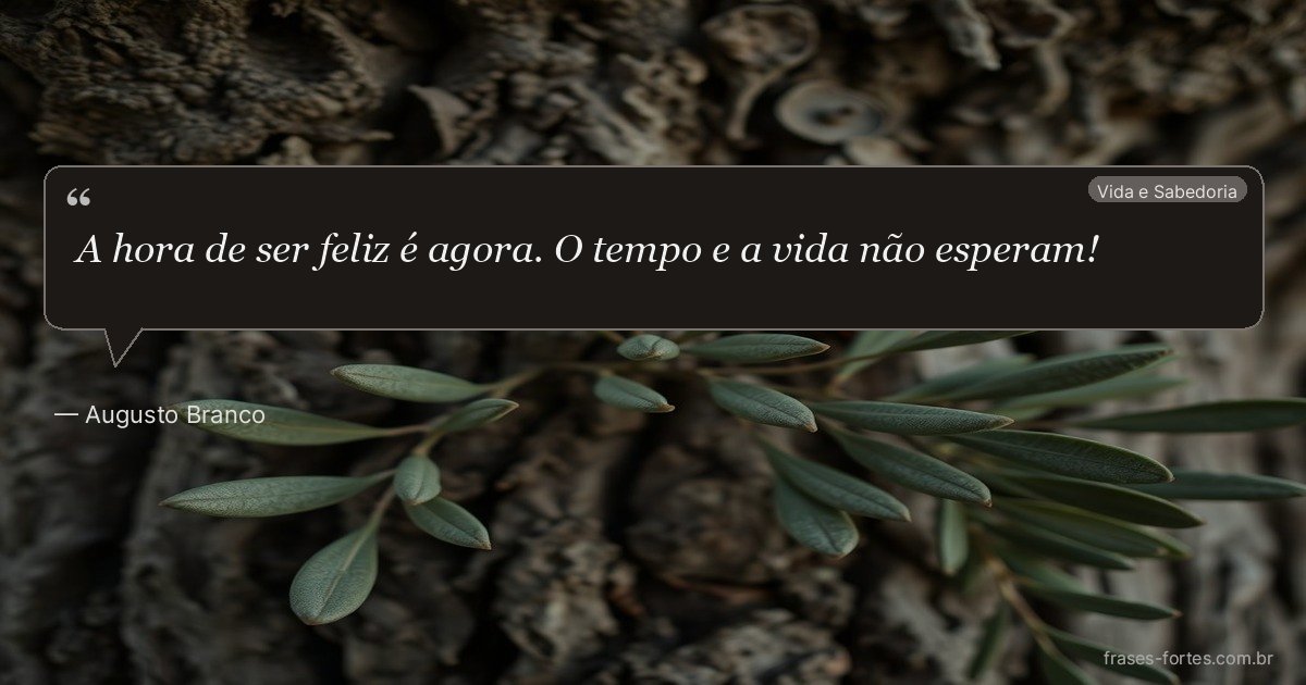 Frase de Augusto Branco