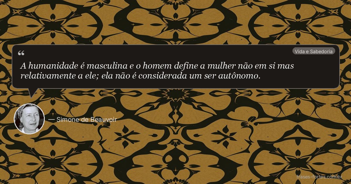 Frase de Simone de Beauvoir