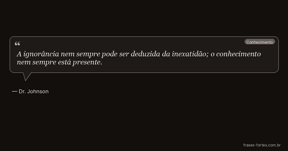 Frase de Dr. Johnson