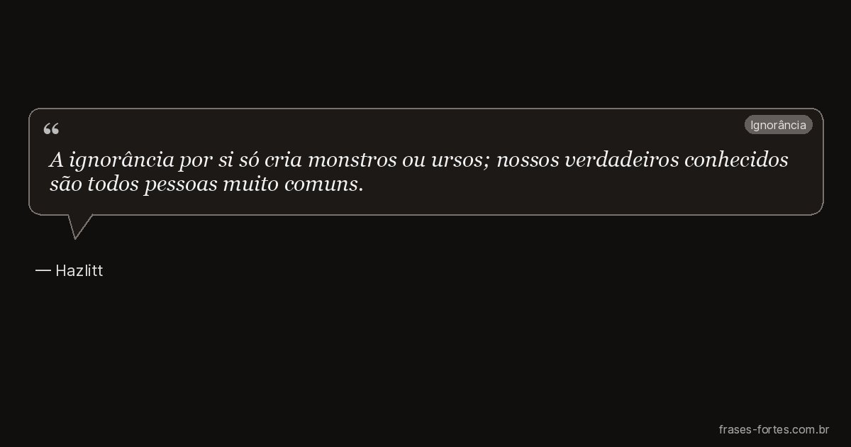 Frase de Hazlitt