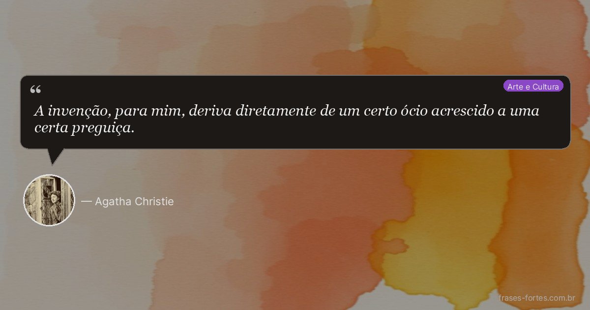 Frase de Agatha Christie