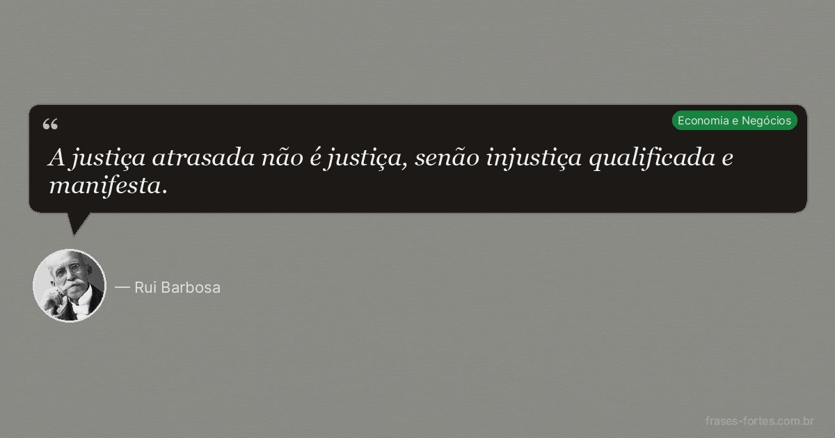 Frase de Rui Barbosa