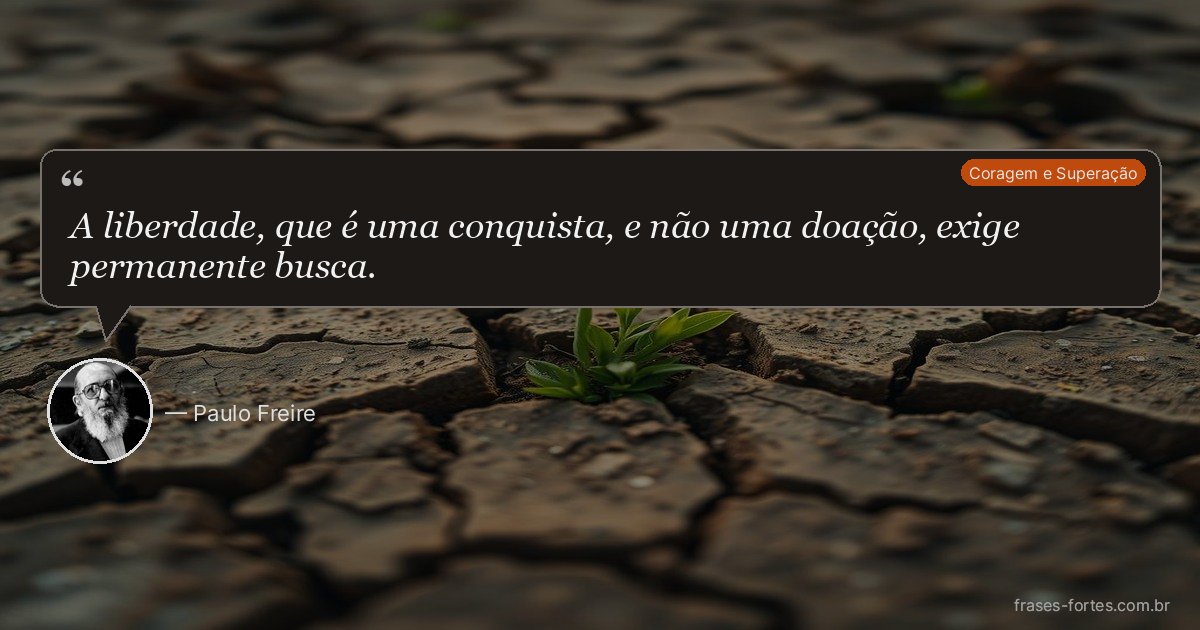Frase de Paulo Freire