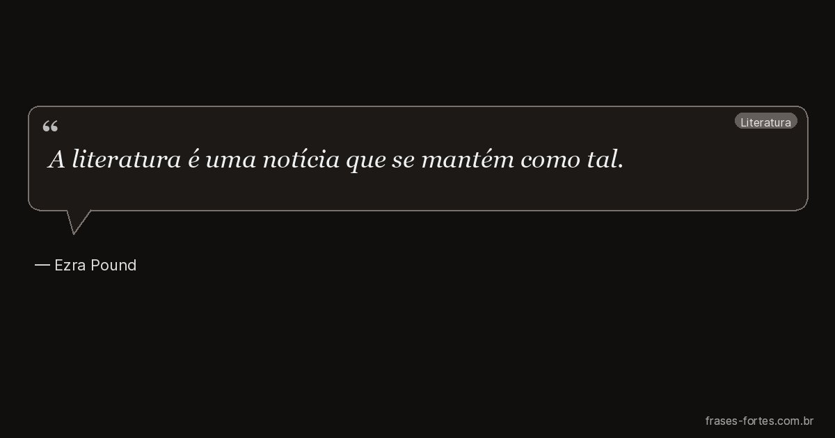 Frase de Ezra Pound