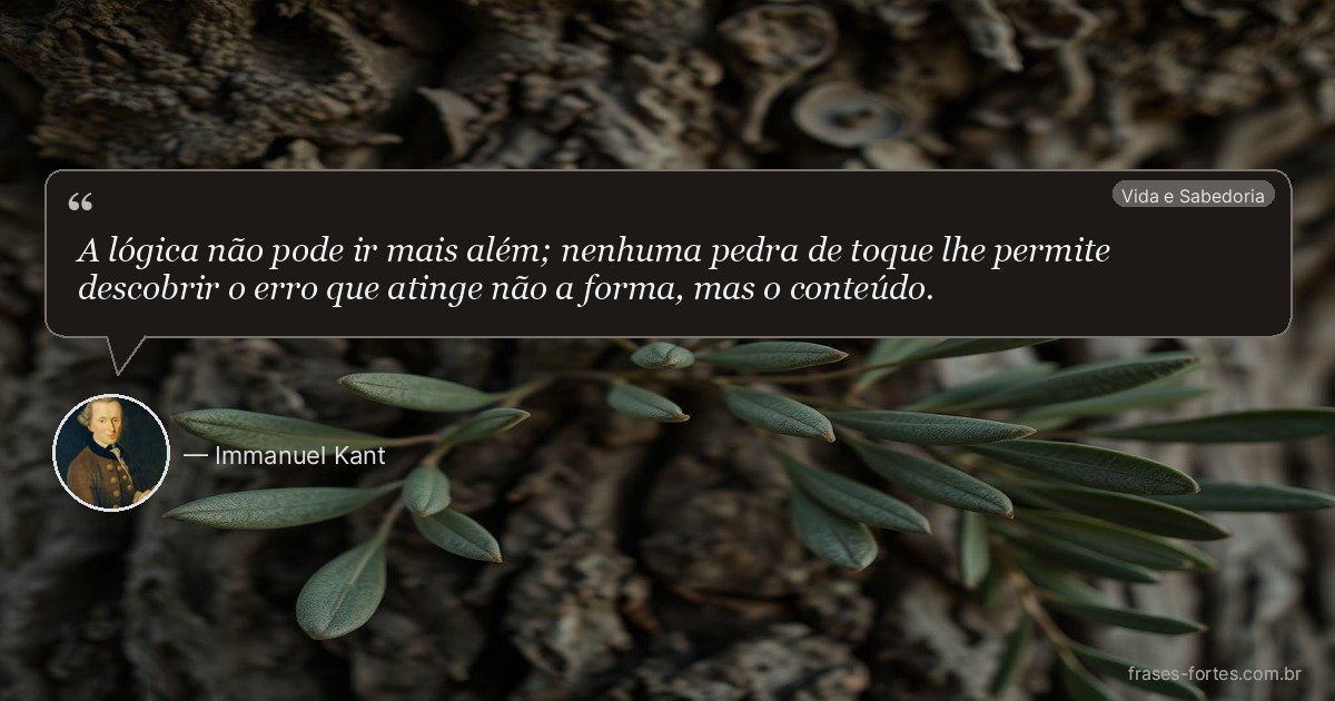 Frase de Immanuel Kant
