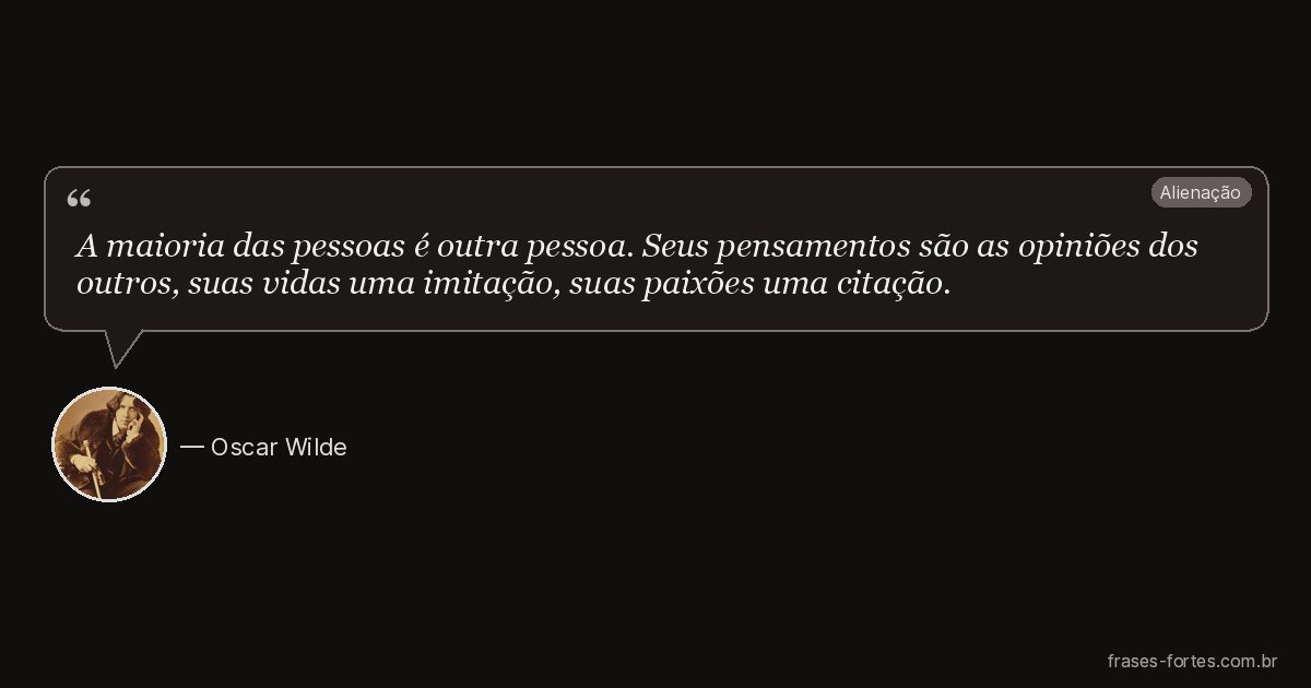 Frase de Oscar Wilde