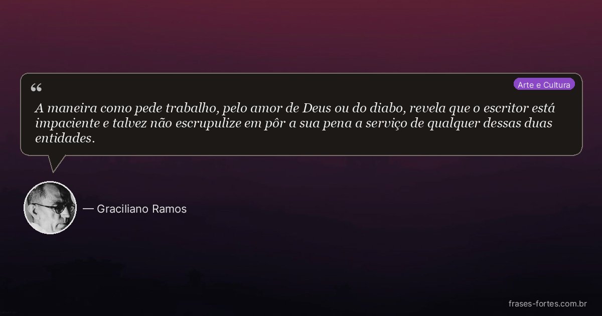 Frase de Graciliano Ramos