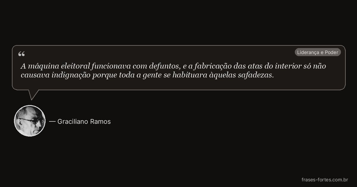 Frase de Graciliano Ramos