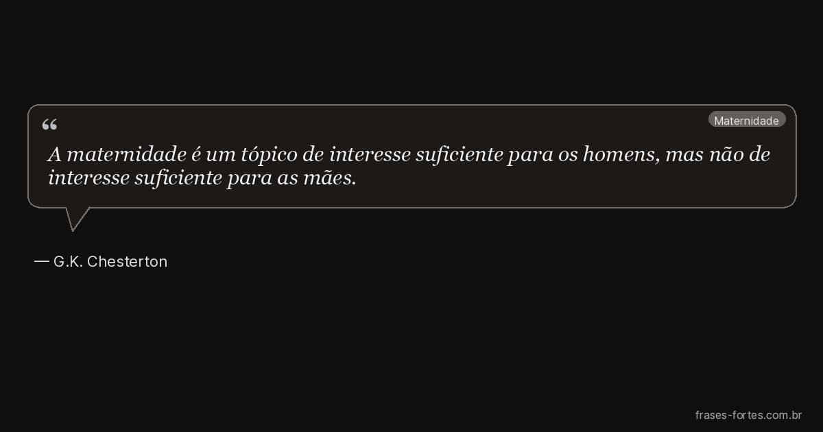 Frase de G.K. Chesterton