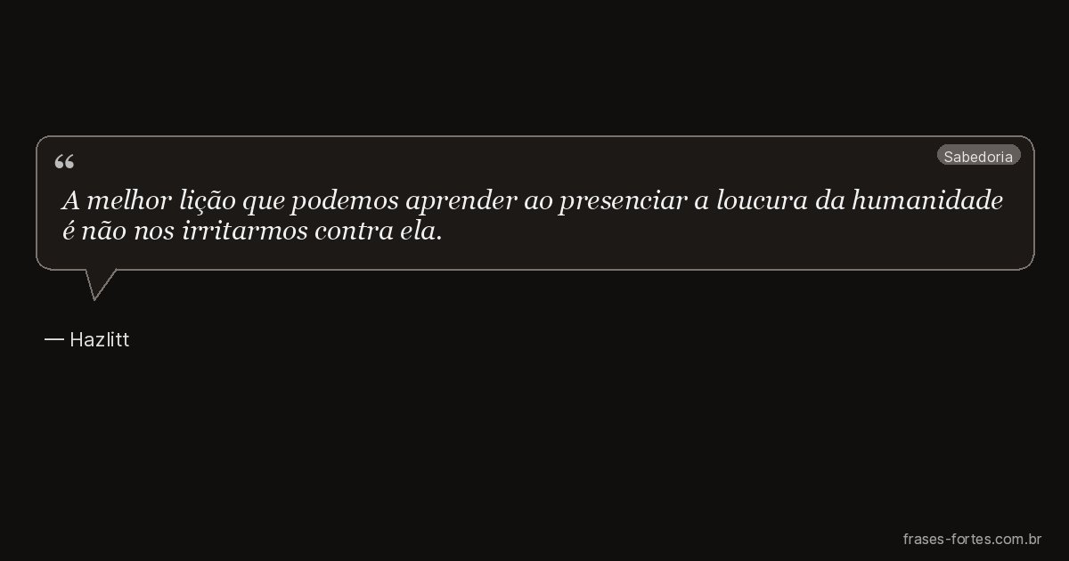 Frase de Hazlitt
