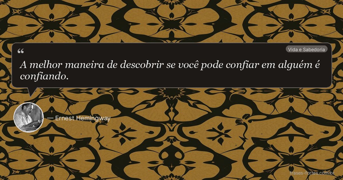 Frase de Ernest Hemingway