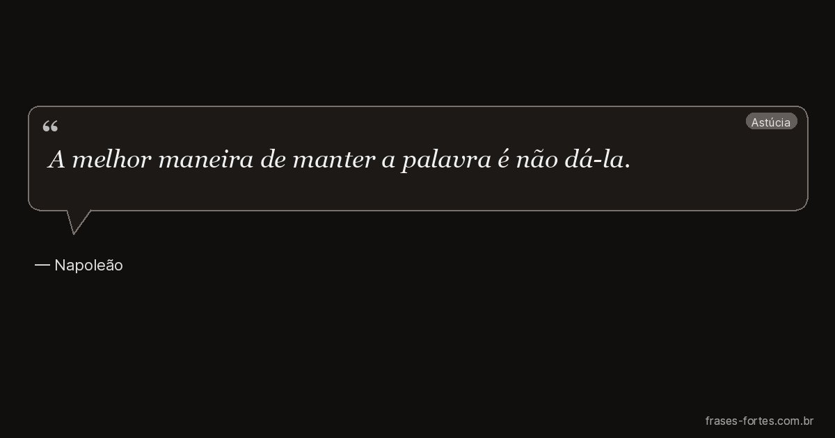 Frase de Napoleão