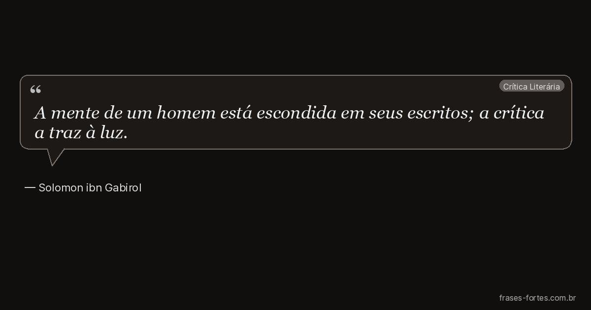 Frase de Solomon ibn Gabirol