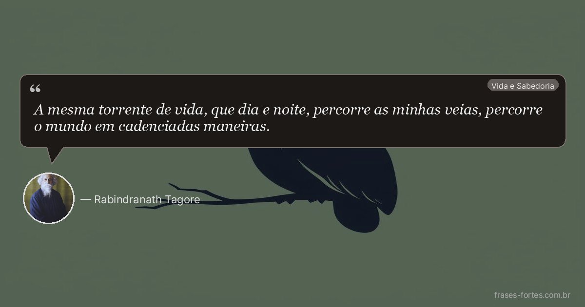 Frase de Rabindranath Tagore