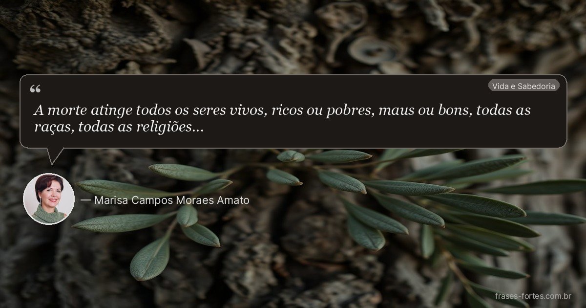 Frase de Marisa Campos Moraes Amato