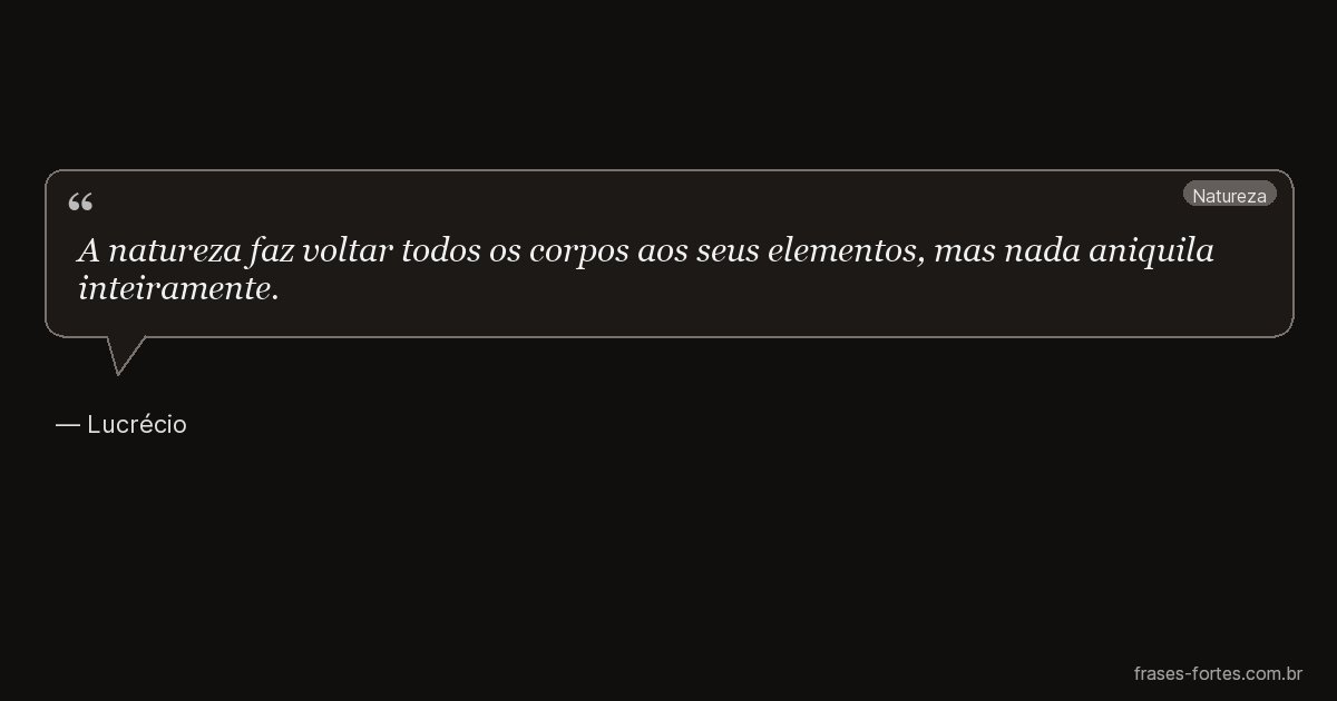Frase de Lucrécio