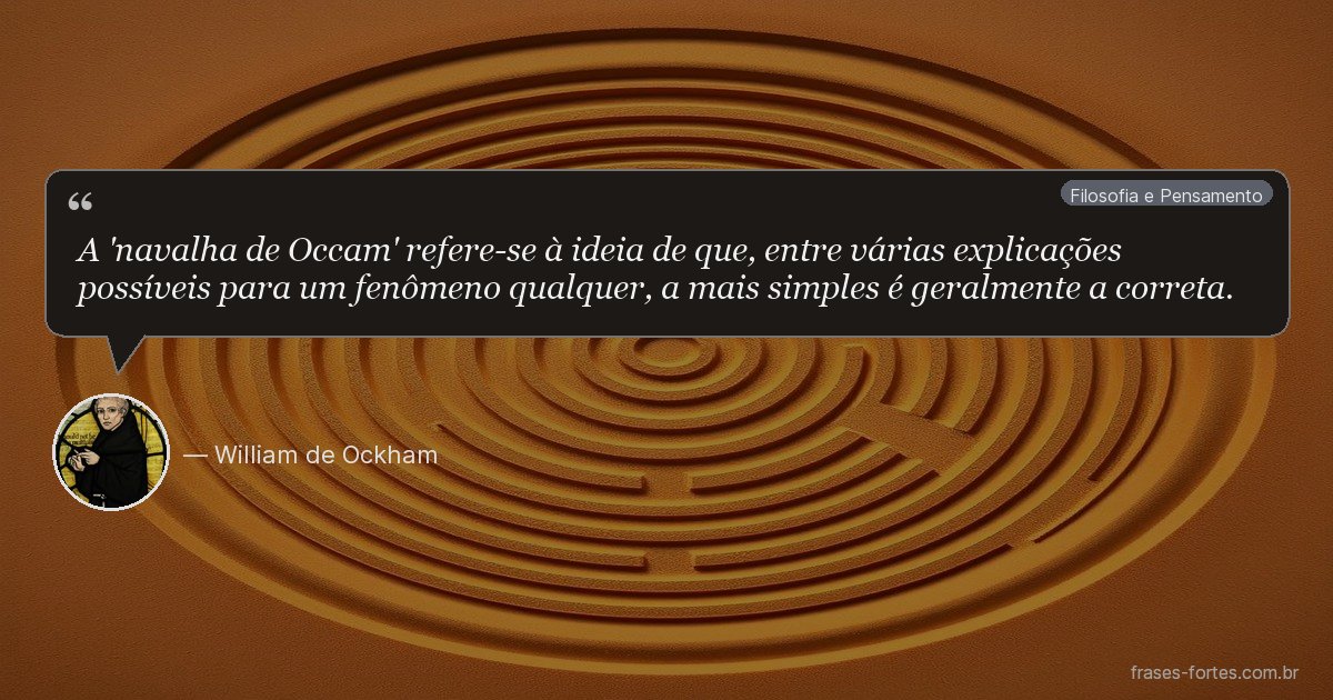 Frase de William de Ockham