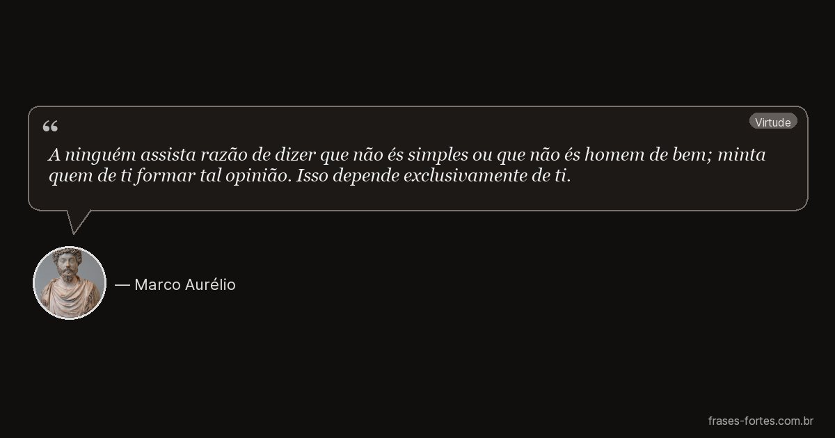 Frase de Marco Aurélio