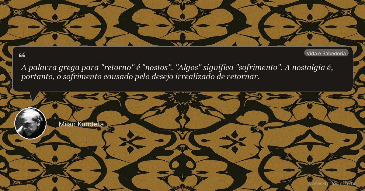 Frase de Milan Kundera