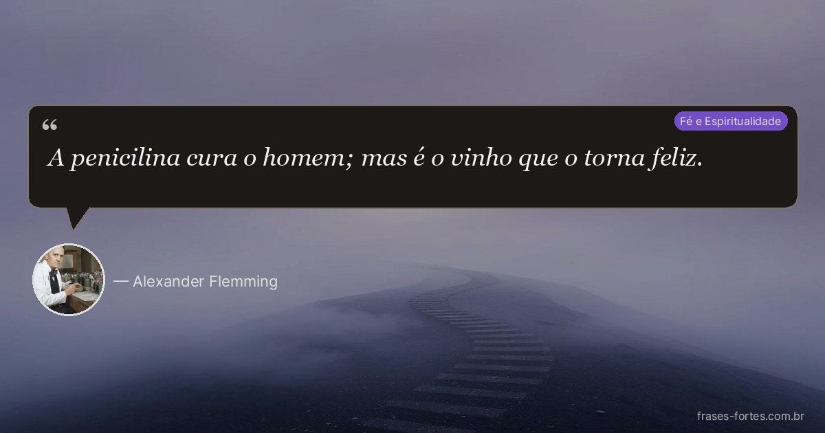 Frase de Alexander Flemming