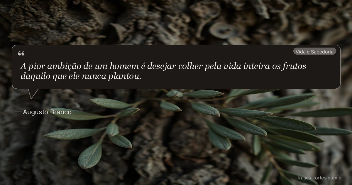 Frase de Augusto Branco