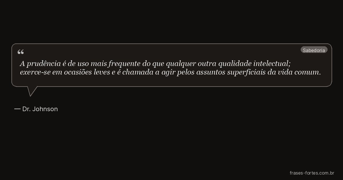 Frase de Dr. Johnson