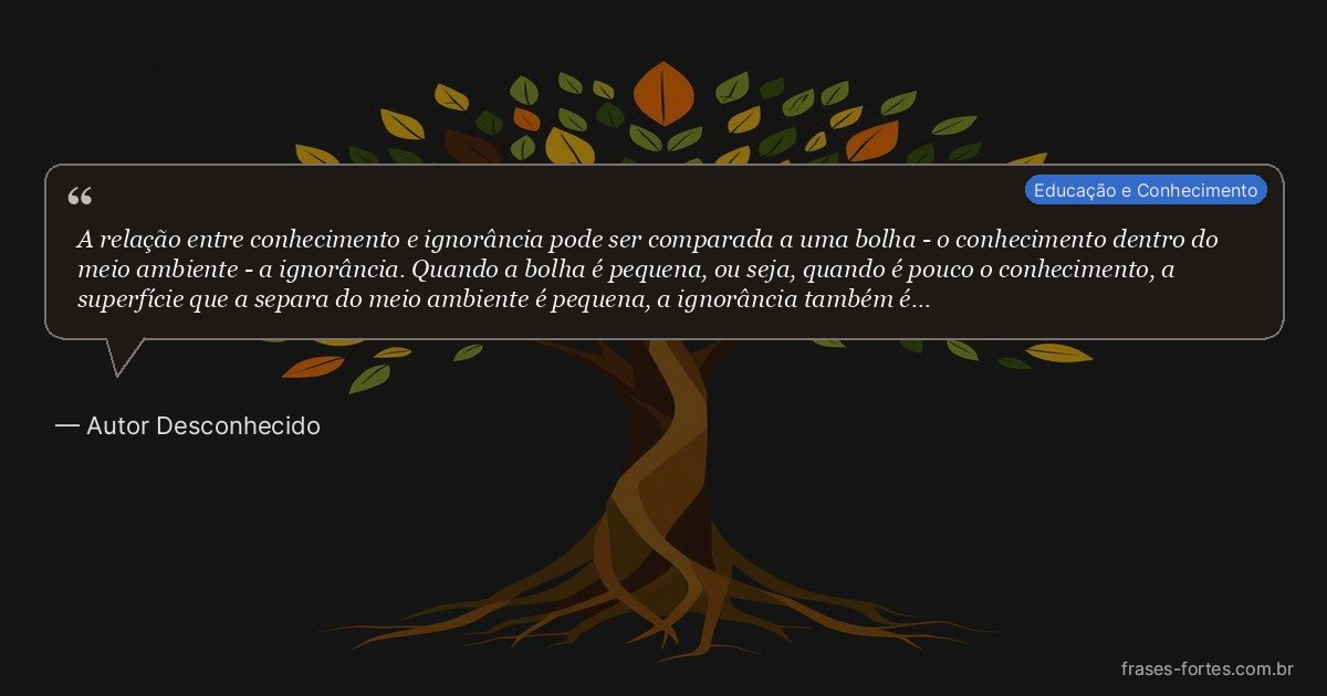 Frase de Autor Desconhecido