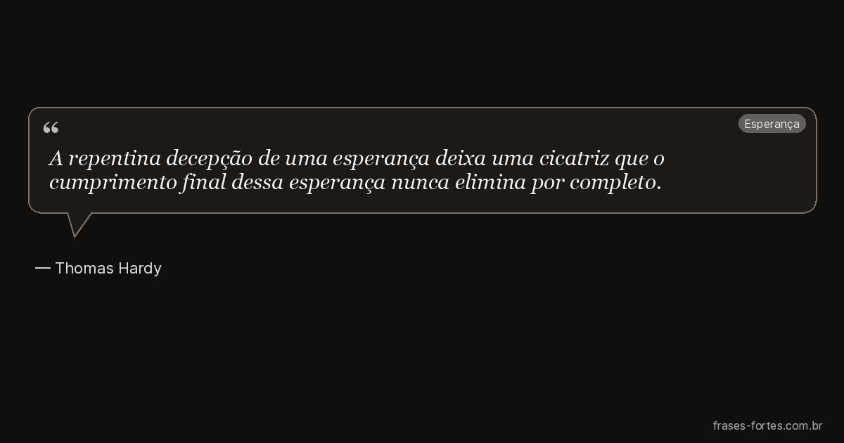 Frase de Thomas Hardy