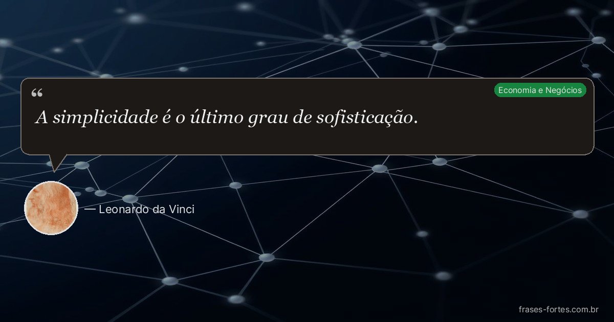 Frase de Leonardo da Vinci