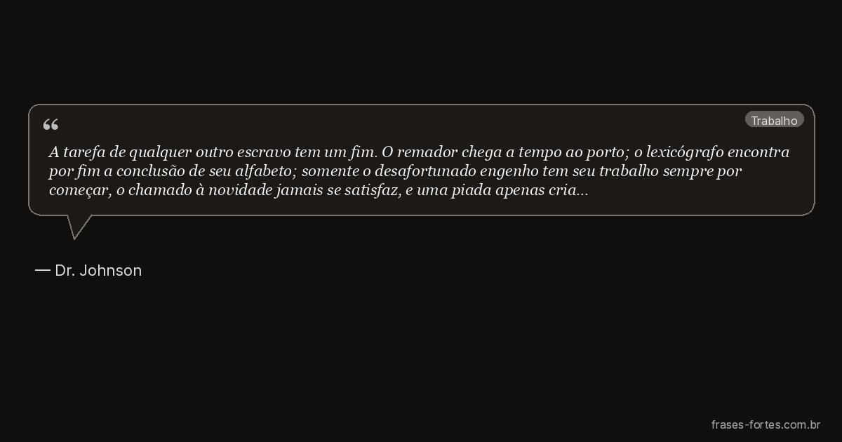 Frase de Dr. Johnson