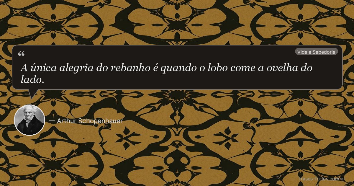 Frase de Arthur Schopenhauer