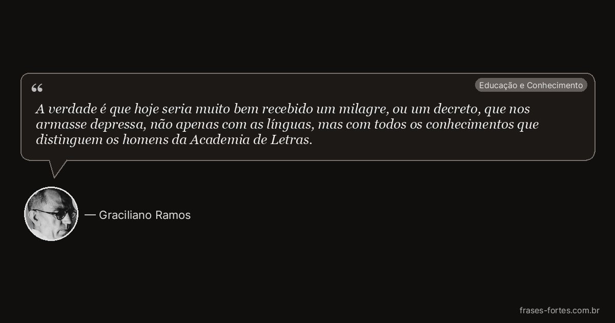 Frase de Graciliano Ramos
