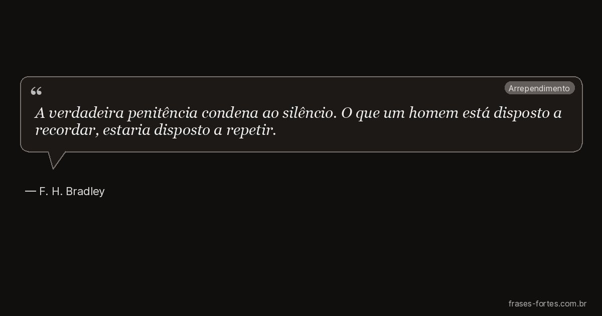 Frase de F. H. Bradley